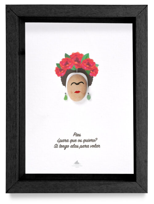 Cuadro Frida Kahlo marco negro