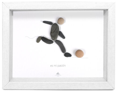 Cuadro aficiones Fútbol marco blanco