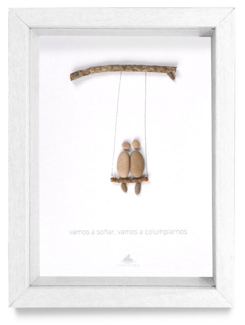 Cuadro Vamos a Columpiarnos Marco Blanco