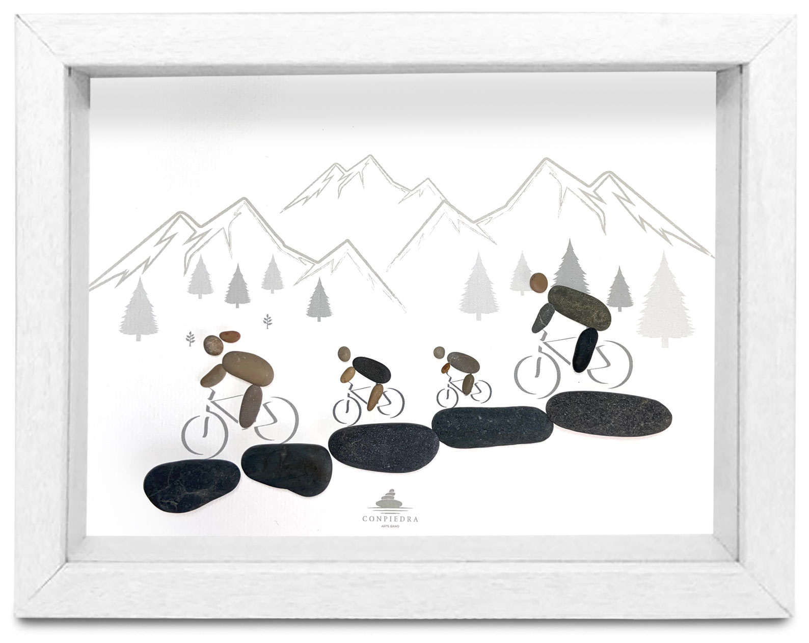 familia-ciclista-conpiedra Familia Ciclista Cuadros Personalizados Conpiedra