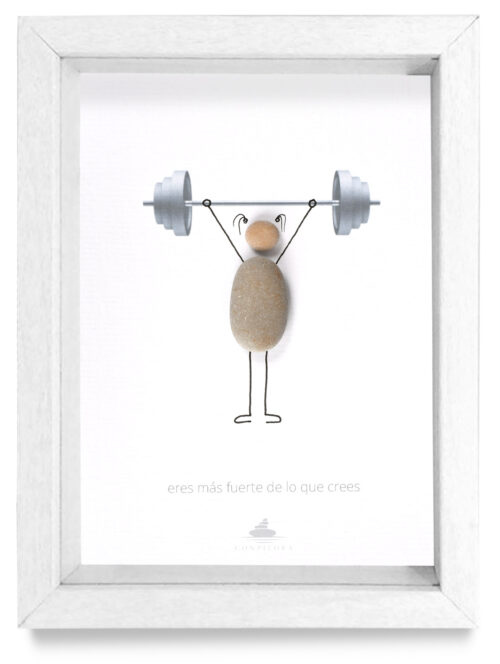 Cuadro aficiones Halterofilia cerco blanco