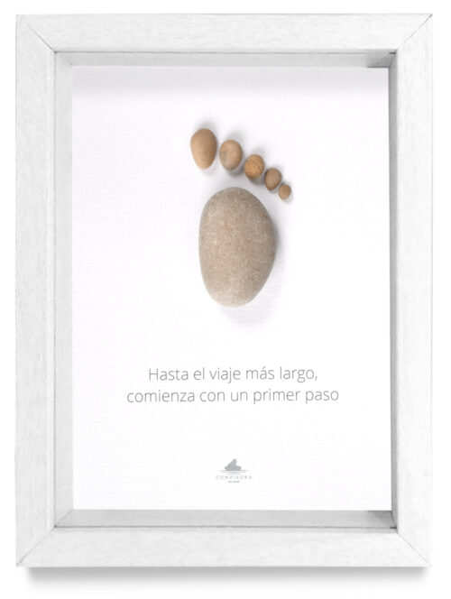 Cuadro Primer paso marco blanco