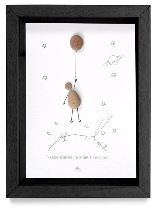 Cuadro Principito marco negro